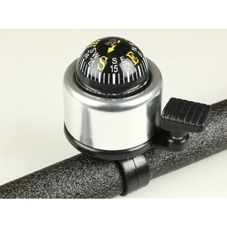 Amazon 自転車用アルミコンパス型ベル シルバー ノーブランド品 ベル