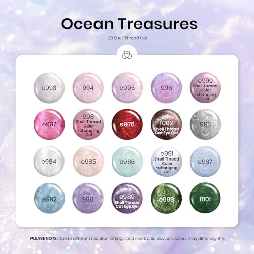 Image of Beetles Pastel Gel Nail Polish Set, 20 Color Magnetic Cat Eye Shimmer Gel Polish Kit with Pink Purple Blue Green Colors, Base Coat, Glossy Matte Top Coat, UV LED Home Manicure Nail Art Gift for Women