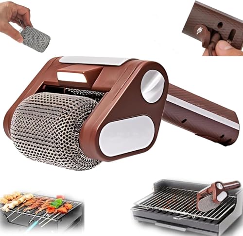 Spazzola elettrica per grill, senza fili, ricaricabile, con luce LED, 350 giri/min, spazzola elettrica senza setole per tutti i tipi di grill