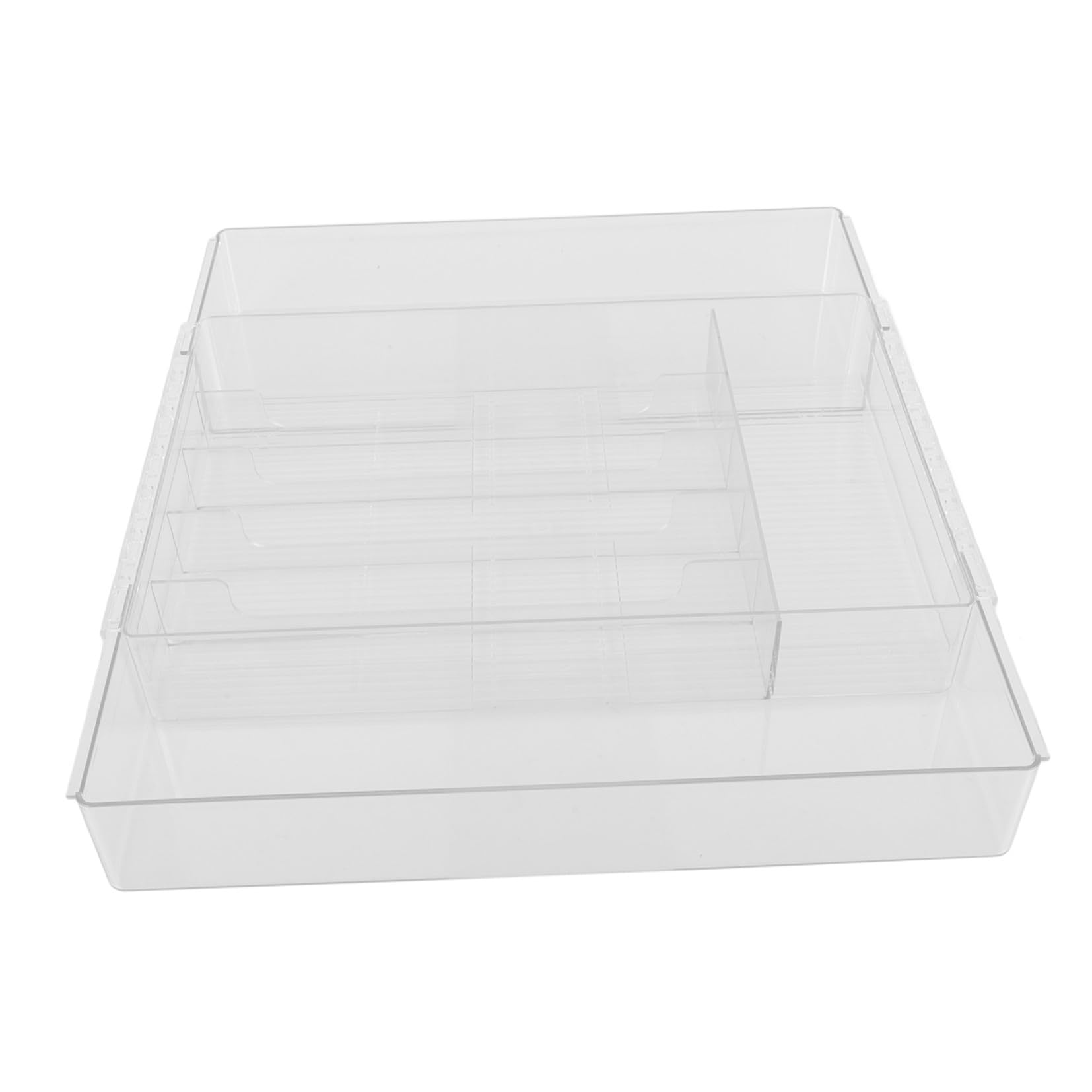 Beavorty Erweiterbarer Küche mit Mehreren Fächern Acryl Langlebig und Bruchfest Besteckkasten zur Organisation von Küchenutensilien und Gabeln und für Schlafzimmer