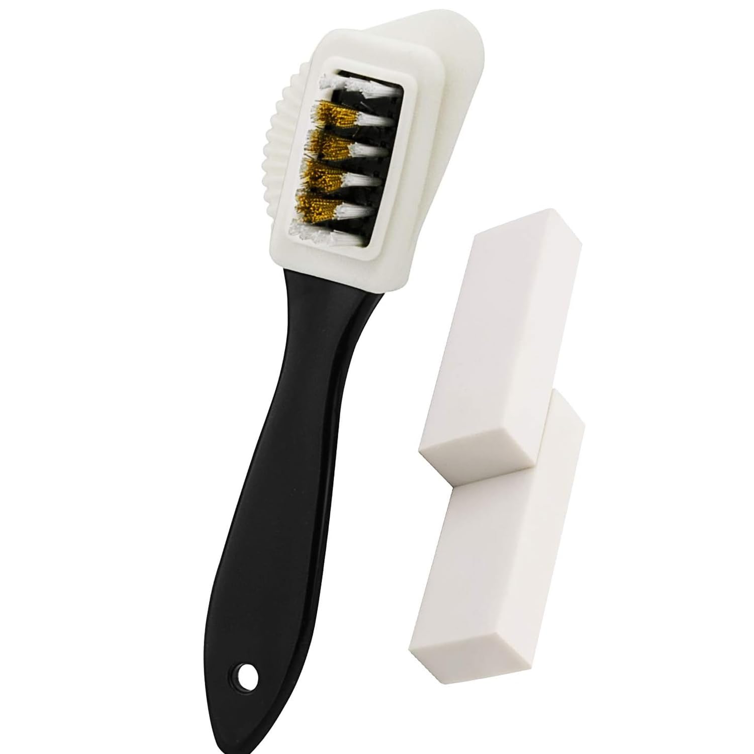 LonimiaLonimia Professional Suede Shoe Cleaner Kit. with Extra 2 Erasers for Shoes & Boots. Multifunctional Nubuck Brush, Brass and Nylon Bristle Brush, Suede Leather Nubuck Shoe Boot Cleaning Brush