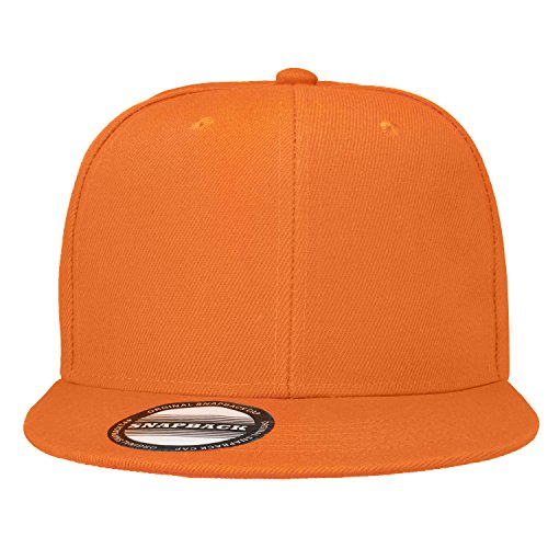 Image of Classic Snapback Hat Cap Hip Hop Style Flat Bill Blank Solid Color Adjustable Size