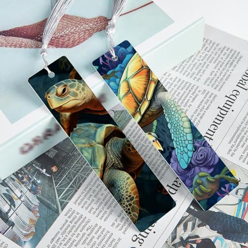 Marque-pages tortue de mer de 6 pièces idée cadeau vers de bibliothèque