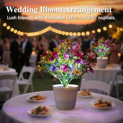 Image of Artificial Multicolor Flower Lamp Night Light for Bedroom Shop Wedding Home Decor Gifts for Women Mom Daughter Grandma Girlfriend Coworker Friend Birthday Christmas Valentines Mothers Day