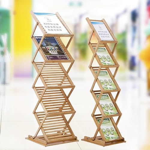 Présentoir pliable en bambou de haute qualité pour documents de prestige
