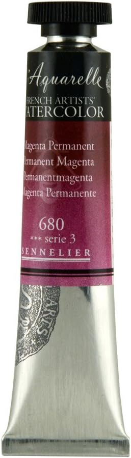 SENNELIER L'Aquarelle French Watercolor, 21ml Tube, S3 Permanent Magenta
