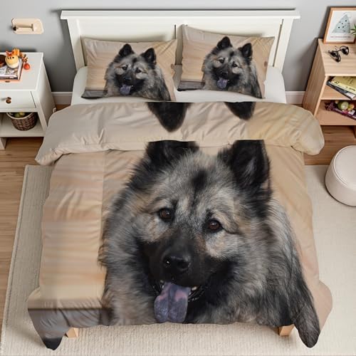 Housse de couette 240 x 260 Chien en microfibre douce et résistante avec fermeture éclair - 4