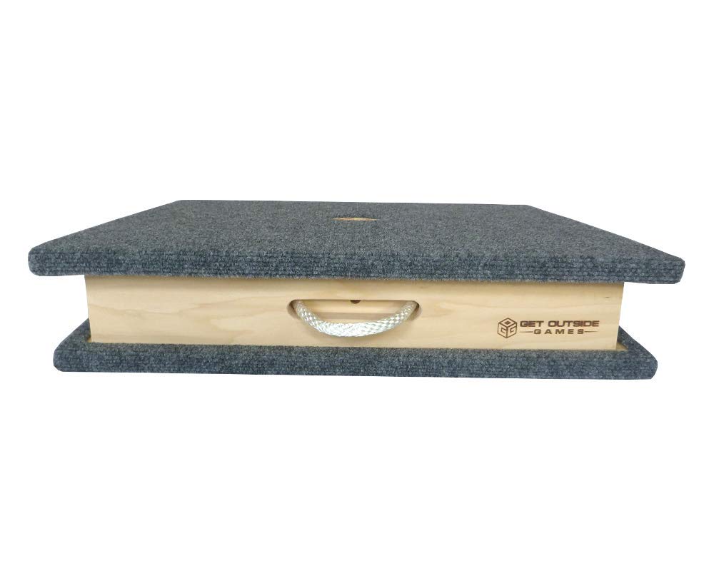 Get Outside Games Premium 1 Hole Washer Toss Washers Game Boards (Blue Carpet, 24x24 Full Size Boards+Washers)