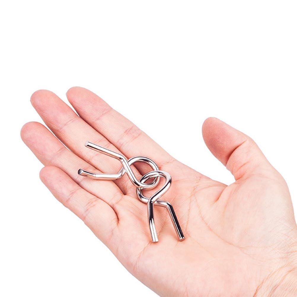 SOLUSTRE Juego de Rompecabezas de 16 Piezas para Niños Y Adultos, con Anillo de Alambre de Metal, Colores Surtidos.