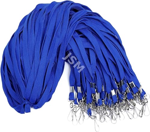 Image of Tubeless Flat Lanyard ID Badge Lanyards with Swivel J-Hook for ID Name Tags and Badge Holders