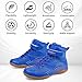 BKWHDAY Kids Wrestling Shoes Youth Boys Girls Boxing Shoes Lightweight Breathable Non Slip for Fitness Powerlifting Blue