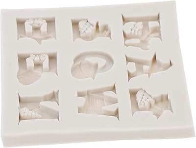KICHOUSE Letter Molds for Chocolate Silicone Muffin Molds Silicone Gummy Molds Halloween Silicone Fondant Non- Stick Fondant Liquid Silicone Baking Mold Fudge Fondant Mold Baking Mold Candy