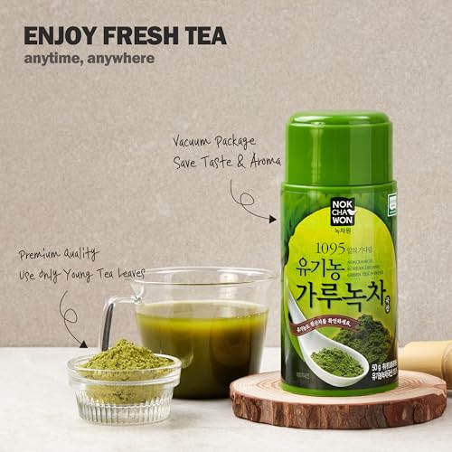 Té verde en polvo orgánico 1.77 oz miniatura 5