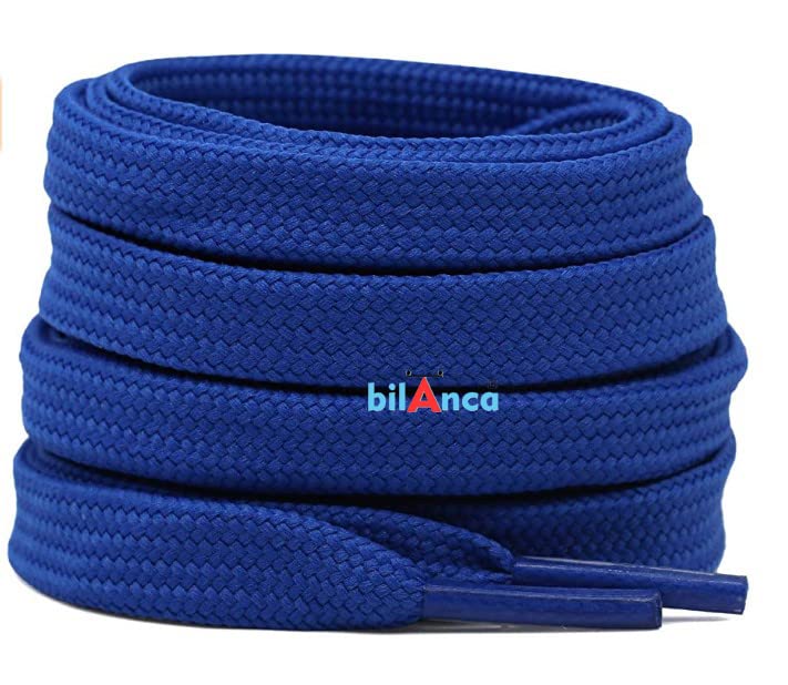 Image of 2 PAIRS Flat Shoe laces 48 Inches Wide Shoelaces for Athletic Running Sneakers Sports Shoes Boot Laces Strings (2 Pairs)