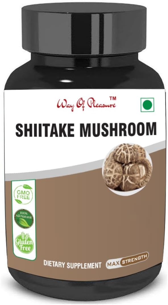 Way Of Pleasure Shiitake Mushroom 60 Capsule Support To Health Weight Management Cholesterol Levels Healthy Immune System For Men & Women