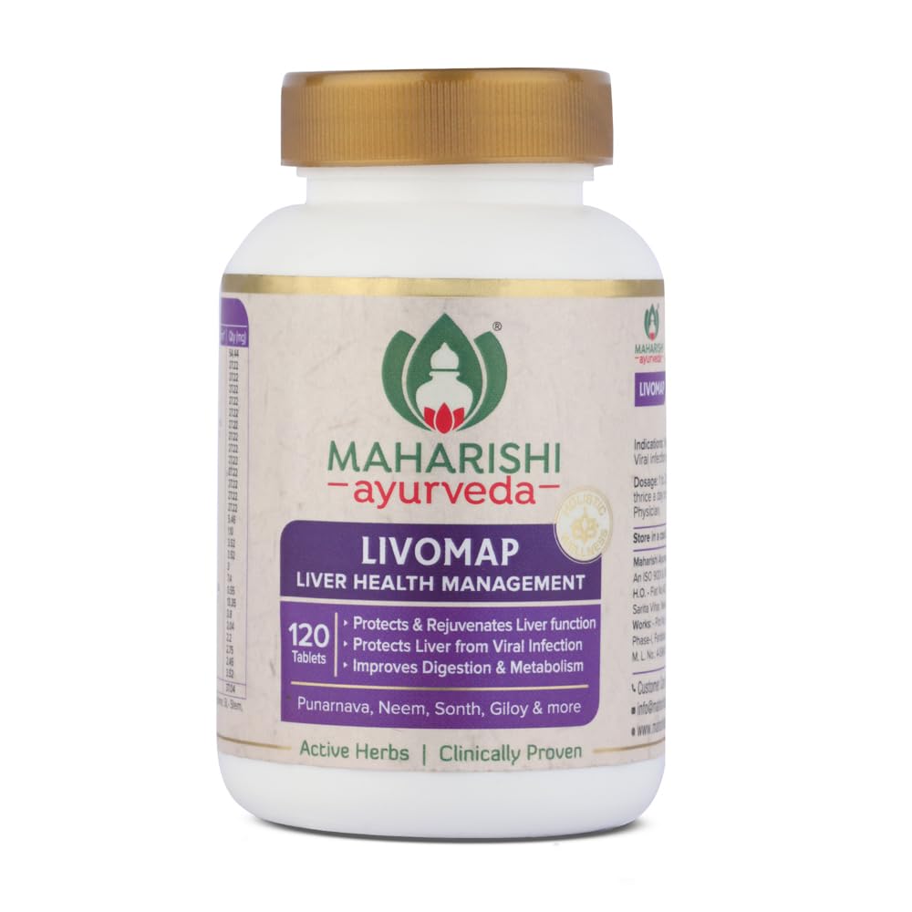 Sponsored Ad - Maharishi Ayurveda Livomap Tablets for Liver Health and Support | Liver Health Management | Rejuvenate Liver Function | Helps to Improve Digestion- 120 Tablets