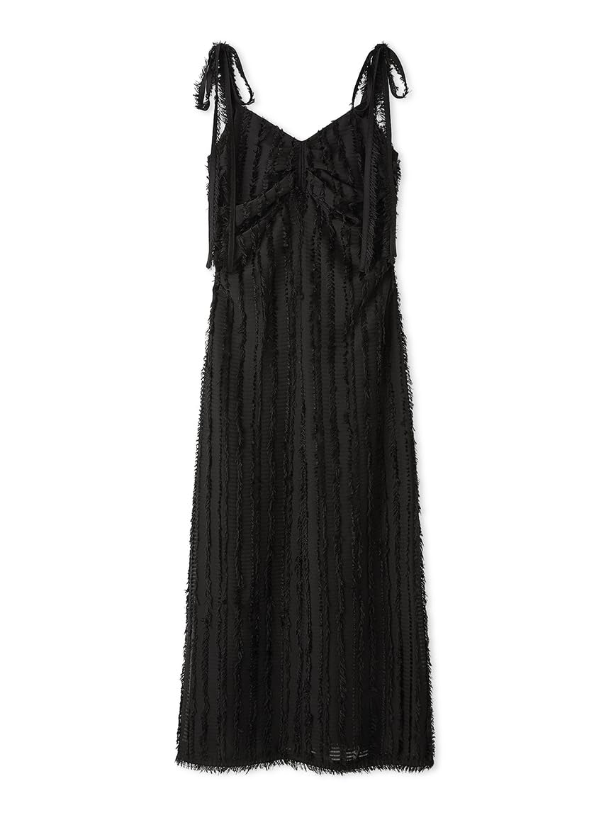 Amazon.co.jp: フリンジキャミワンピース FWFO251213BLK0 : ファッション