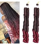 Mtmei hair French Curly Braiding Hair for Box Braids 8 Packs 18 Inch 100G/Pack Loose Wave Braidin...