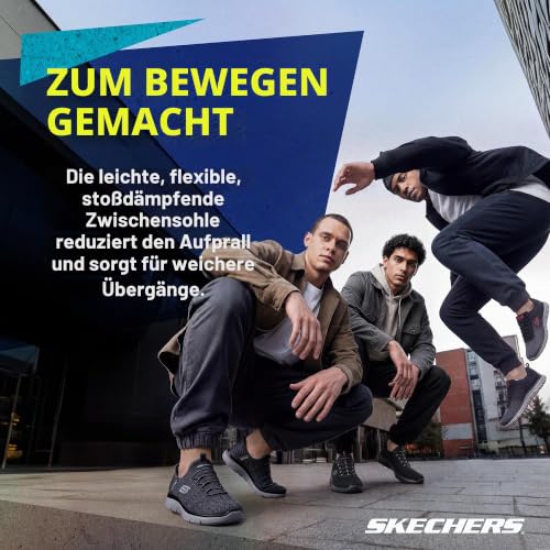 Skechers Herren Summits Key Pace Slip-InTurnschuhe, Charcoal Mesh/Black Trim, 40 EU – Ansicht 6