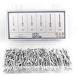 260 Stück Blindnieten Set – M3.2/M4/M4.8 Aluminium Popnieten, robust für Metall, Holz, Möbel & Schiffsbau, vielseitiges Befestigungsset mit 3 Größen