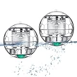 Linkax Solar Pool Licht Poolbeleuchtung Solar Wasser Schwimmende Lampen Solar Schwimmkugel Wasserdicht Teichbeleuchtung Farbwechsel für Garten Baum Teich Swimming Pool Party (2 Stück)