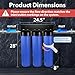 iSpring WGB32BM 3-Stage Whole House Water Filtration System (w/ 20” x 4.5” Sediment, Carbon, and Iron & Manganese Reducing Filters) w/ 3/4'' Push-Fit Braided Stainless Steel Hose Connectors