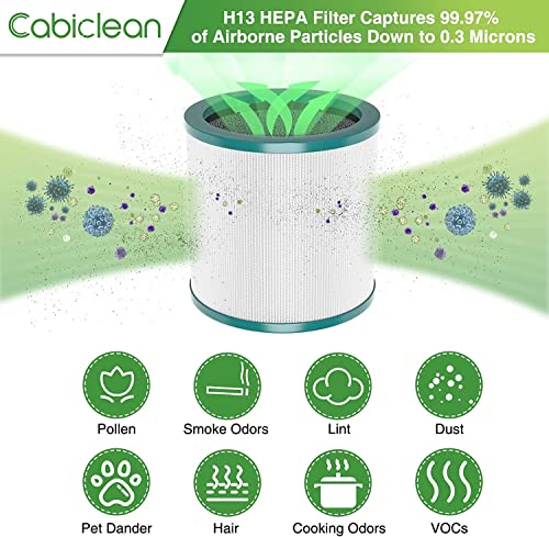 TP01 HEPA Filter Replacement Compatible Only with Dyson Tower Purifier Pure Cool Link TP01, TP02, TP03, AM11, BP01 Models, Replace Part 968126-03 – NOT for HP or DP Series (2 Pack)