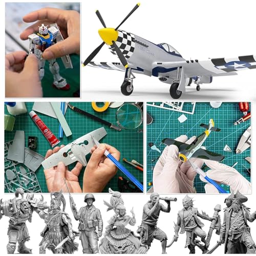Image of Serplex 21Pcs Gundam Model Tools Kit with Box Multi-purpose DIY Hand Craft Tools with Screwdriver, Tweezers, Diamond File, Engraving Cutter, Scissors, Stainless Steel Ruler, Polishing File, More