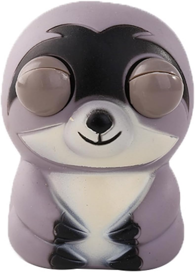 ROYJJ Cartoon Sloths Shape Fidgets Toy with Popping Eyes Anti-Stress Toy Stress Relief Children New Year Birthday Toy Cartoon sloth pops eyes to relieve stress and enjoy pinching