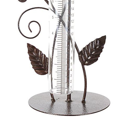 7" Dragonfly Metal And Glass Spring Rain Gauge,Outdoor Decor #TOP5
