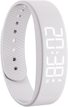 Smart Wristband Silent Vibration Alarm Clock Watch featuring Stopwatch, Step and Distance Tracking, Calorie Burn Measurement, Sleep Monitoring, Dual Vibrating Reminder, Convenient USB Recharge(Black)