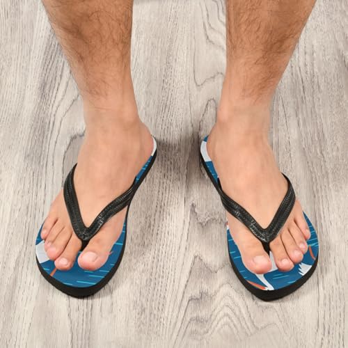 Women Beach Summer Casual Flip Flop Bird BlueQuick Dry Sandals Slipper for Men A23012644