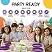 Exquisite Party Solids Purple Plastic Plates For Party Supplies 9