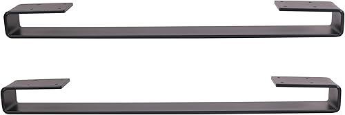 Miniatura 2 de Patas de mesa de café de 2 pulgadas, patas de mesa de acero sólido resistentes en forma de U, patas de gabinete, patas de sofá, negro (2 pulgadas)