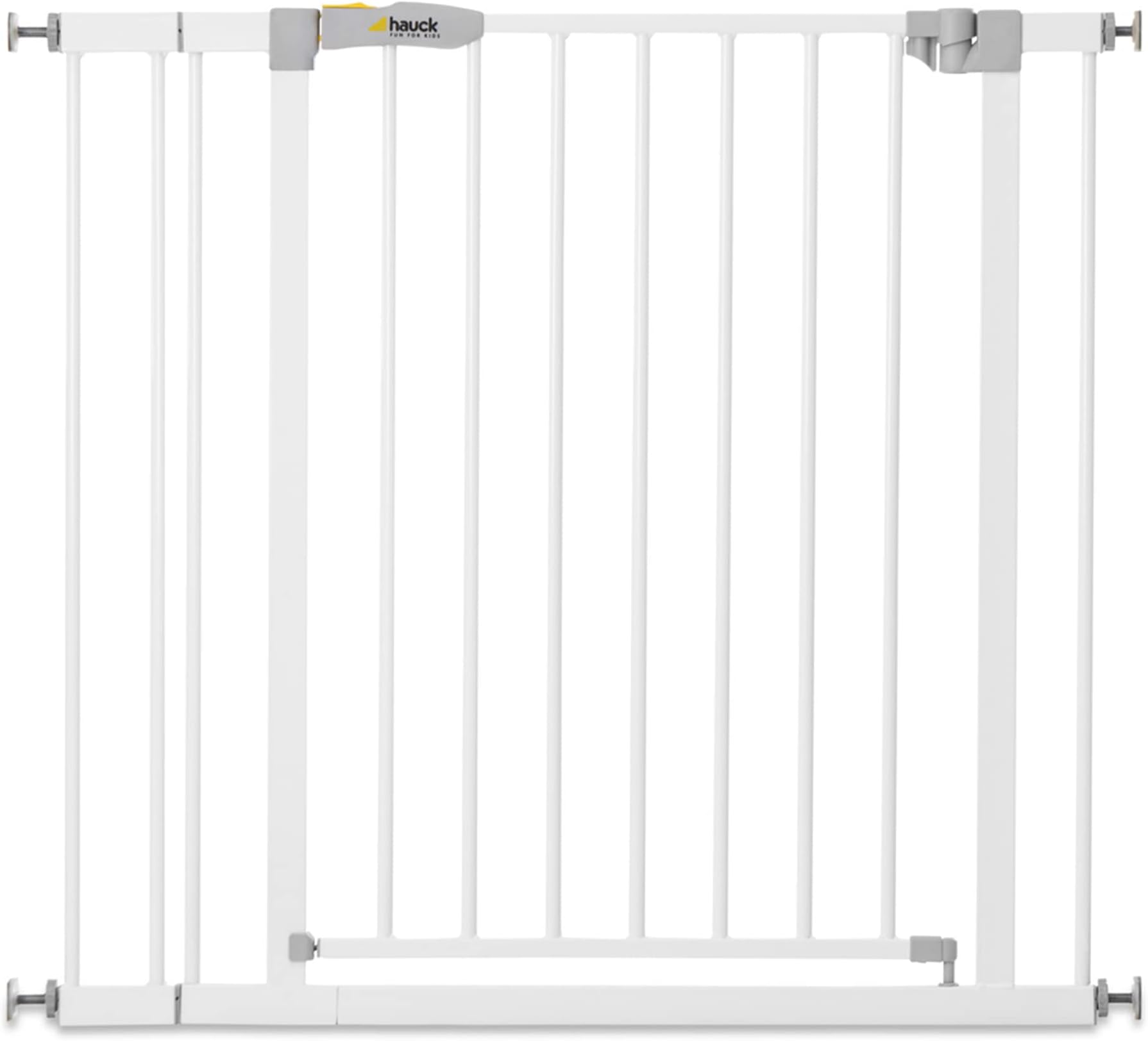Safety Gate for Doors and Stairs Open N Stop KD incl. 9 cm Extension/Pressure Fit / 84-89 cm Large/Metal/White