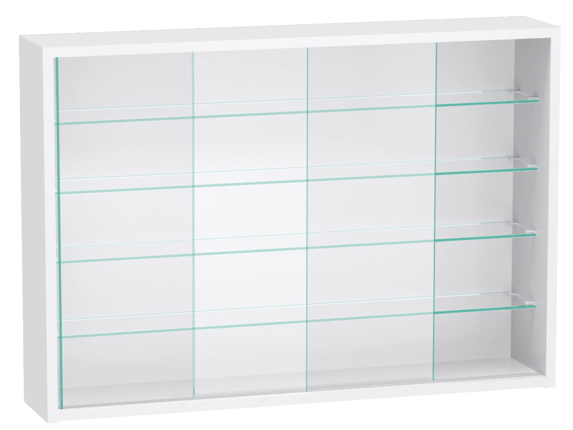 Vitrina vitrina de pared colgante de pie - puertas correderas - 75 x 55 x 14 cm