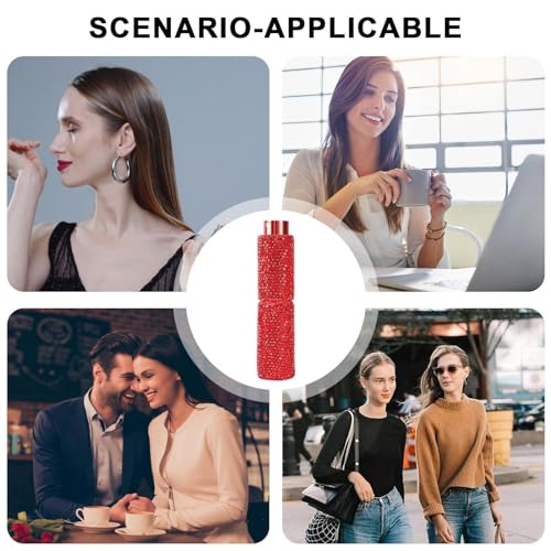 Xasbseulk Rhinestone Empty Spray Bottle, 10ML Refillable Perfume Spray Bottle Easy to Refill Empty Atomiser Bottle, Refillable Travel Perfume Atomizer for Purse, Handbag, Pocket and Luggage - Image 5