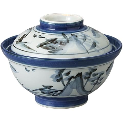 Japanese Porcelain Donburi Bowl with Lid Cover