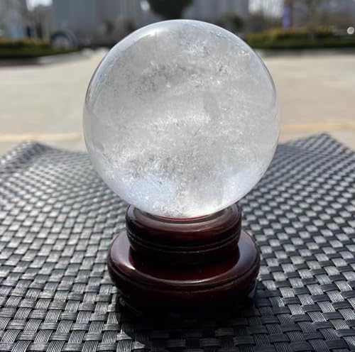 Sphère en quartz blanc de 5cm avec support, idée cadeau originale - 5