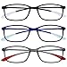 Produktbild Opulize Ice 3er-Pack Super Leicht Lesebrille Schwarz Blau Grau Damen Herren Lesehilfe RRR61-137 +3,50