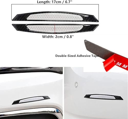 Miniatura 2 de Adhesivos universales reflectantes para proteger el borde de la puerta del automóvil, fibra de carbono, para el borde de la puerta del automóvil,