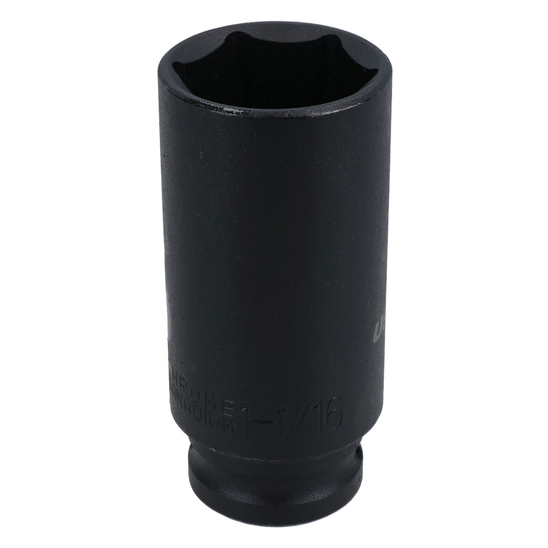 1-1/16in Double Deep Impact Imperial SAE Socket 1/2in Drive 6 Sided Single Hex