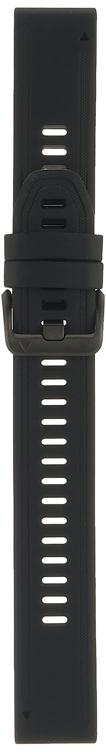 Garmin - Bracelet de montre Quick Fit 20mm - Silicone Noir boucle Noir - Taille Large
