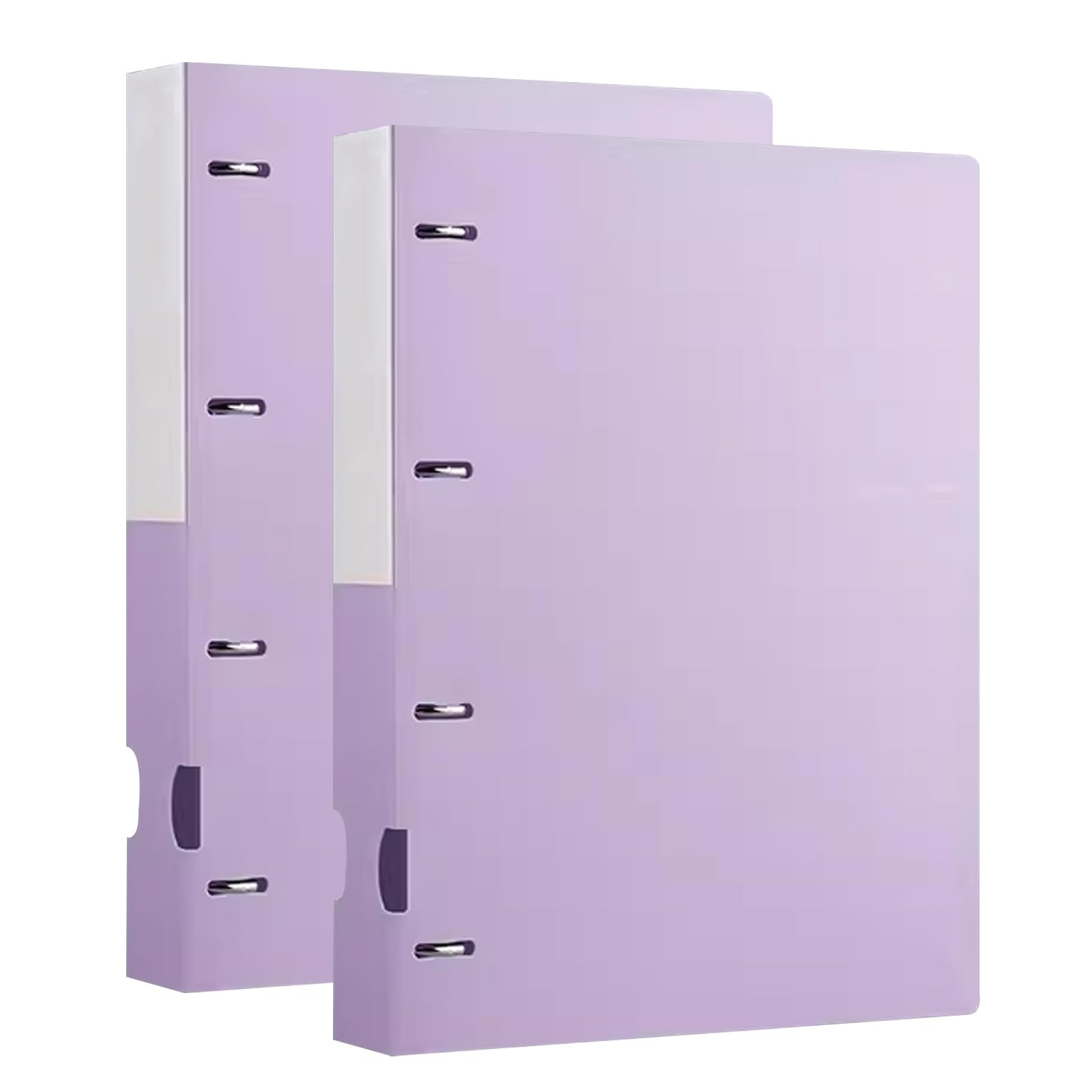 Carpetas expositoras A4 con fundas transparentes, paquete de 2, 100 hojas, multicolor(Purple)