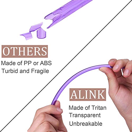 ALINK 10 Tritan Rainbow Pitillos Reutilizables + 10 Claros + Cepillo miniatura 4