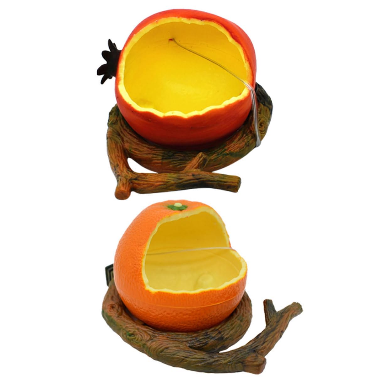 HEMOTON 2Pcs Parrot Cage Feeder Durable Bird Food Holder Pomegranate Design Portable Feeding Bowls for Birdcage for Birds