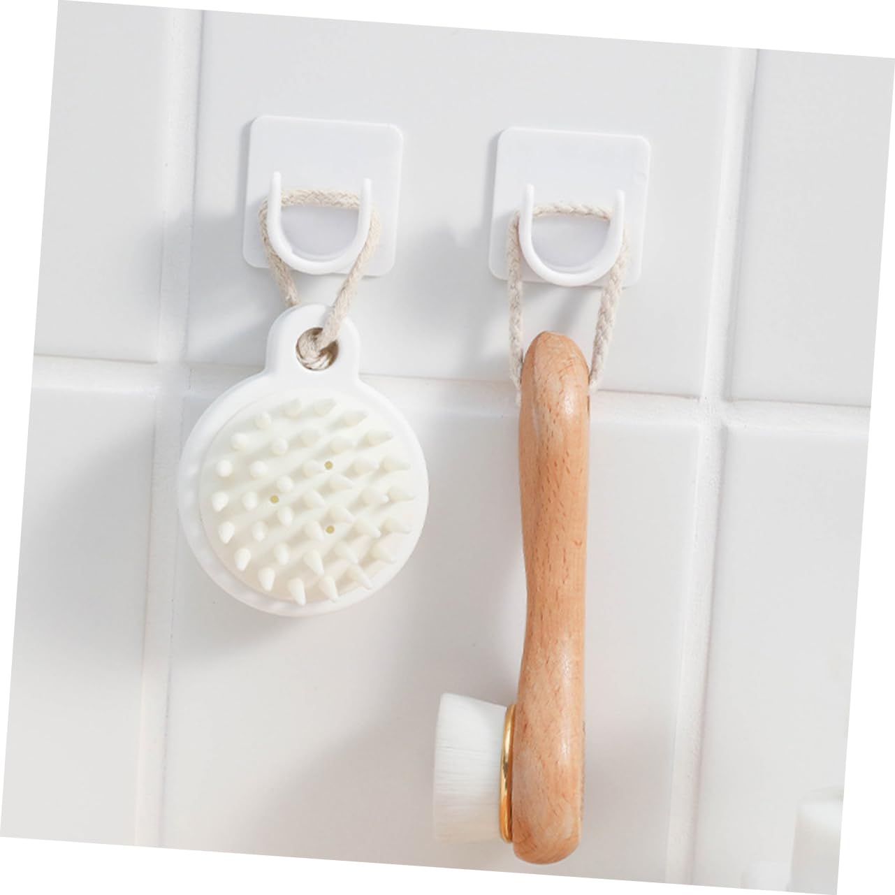 Lot de 4 supports de tringle à rideaux autocollants robustes pour tringle de douche, support solide pour la décoration et l'organisation de la maison