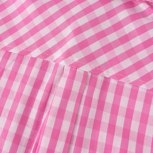 Image of Noomelfish Girls Sleeveless Button Down Shirt Tie Knot Blouse Western Cowgirl Outfit (5-12 Years)