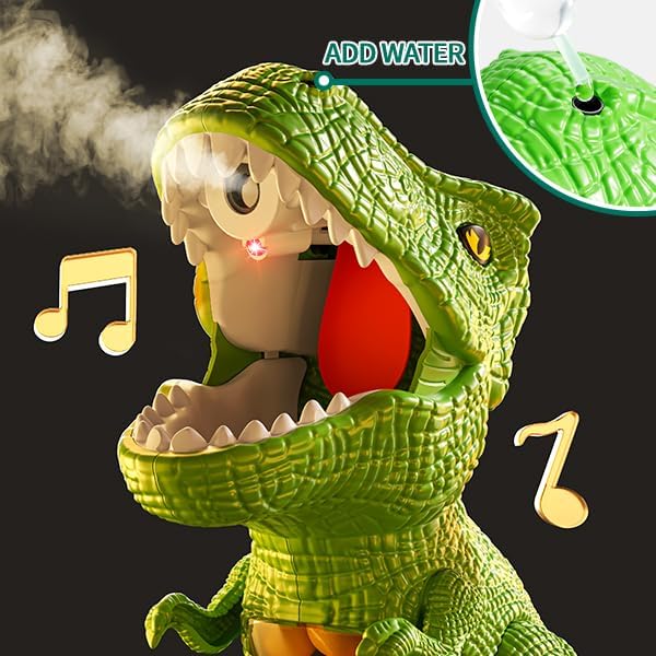 Dinosaur Shooting Boy Toys for Kids Age 3 4 5 6 7 8 - Moveable Shooting Game with Scoreboard, Light and Sound, 12 Foam Balls, Boy Toddler Toys 5-7 6-8 8-10, Competition Game Gifts (Green) - Image 7