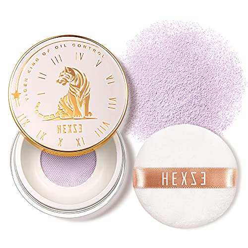 Hexze Pressed Face Powder Makeup Mineral Foundation，Finishing Powder，Pressed Finishing And Setting Powder，Loose Setting Powder Makeup T20 Purple #TOP3